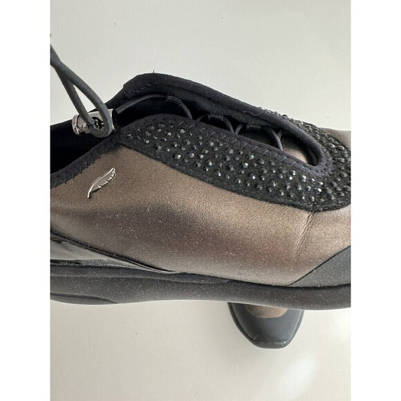 Geox  Respira  bling Women's  Sneakers Italian Patent Leather Shoe bronze Size 8 - Picture 11 of 16